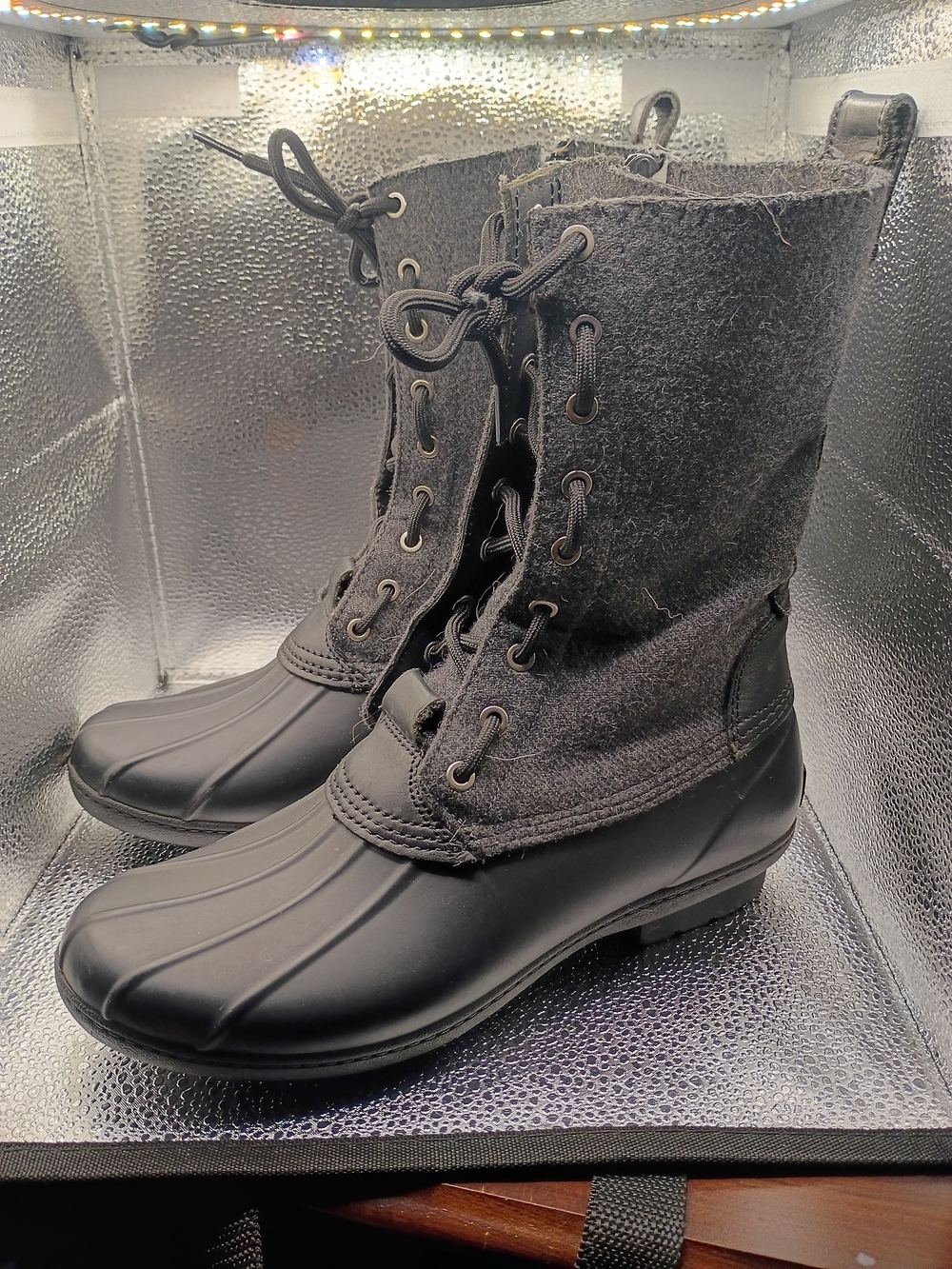 Michael Kors Lace-Up Waterproof Duck Boots - Picture 3 of 6